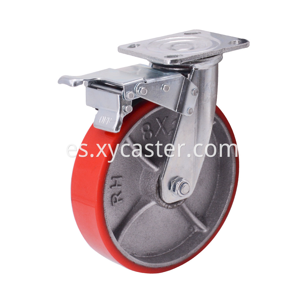 8 Inch Red Caster